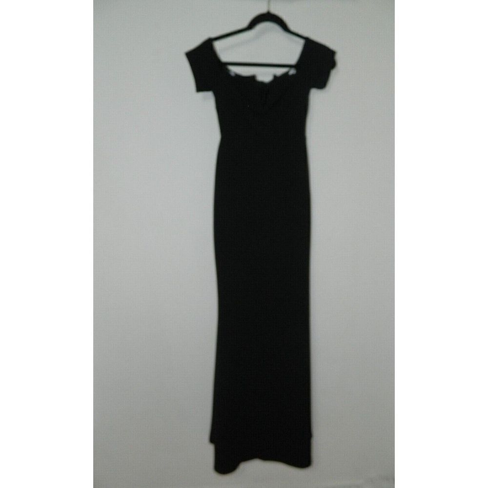 Lulu's Dress Black Lynne Off the Shoulder Bodycon Maxi Gown Size X-Small